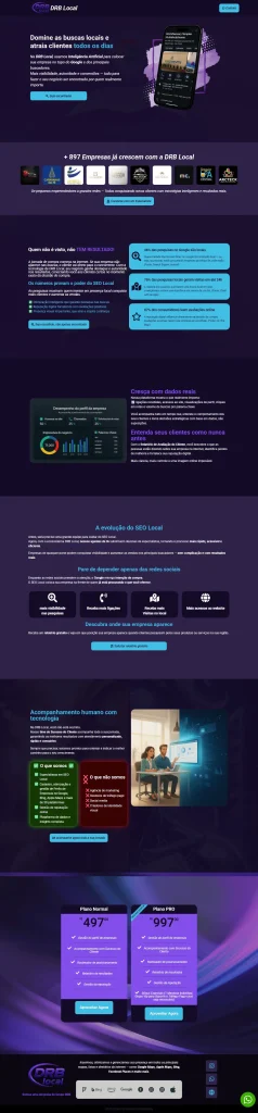 print de uma landingpage