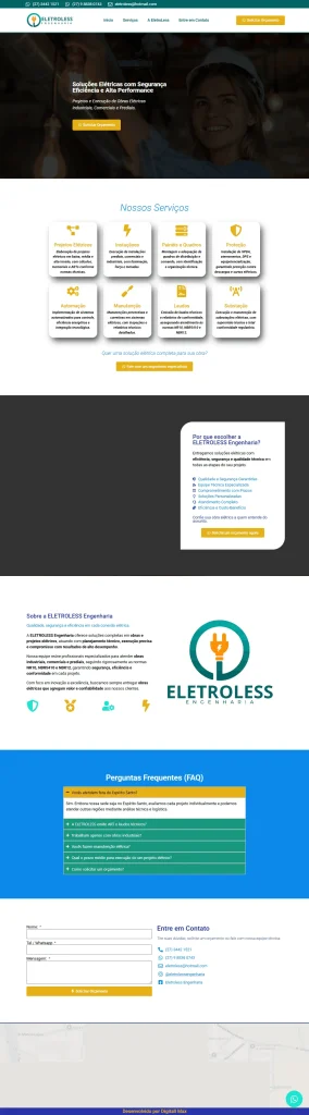 print de uma landingpage