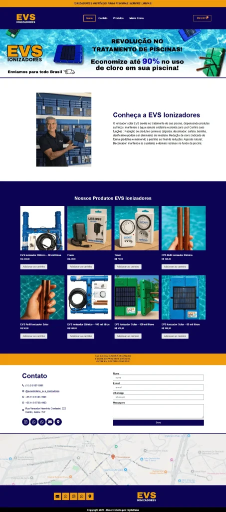 print de uma landingpage