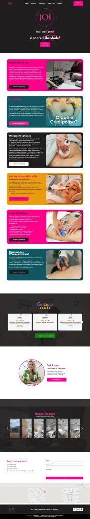 print de uma landingpage