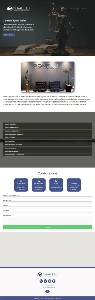 print de uma landingpage