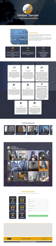 print de uma landingpage vertical service