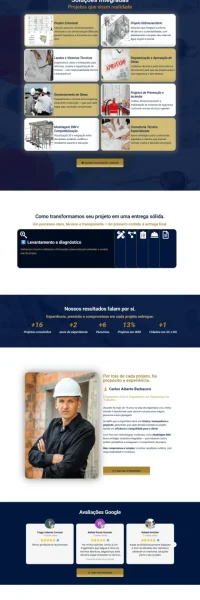 print de uma landingpage